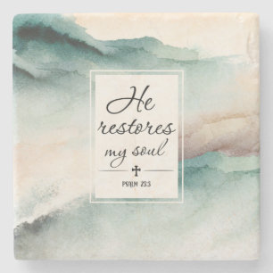 Psalm 23"4 Han återställer min Soul Kor Stenunderlägg