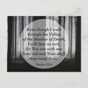 Psalm 23:4 Jag fruktar inget djävulskt bibelminne. Vykort