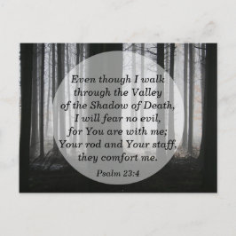 Psalm 23:4 Jag skall icke befara något ont Bibelve Vykort