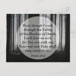 Psalm 23:4 Jag skall icke befara något ont Bibelve Vykort