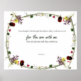 Psalm 23:4, Mörkaste dalen Jag fruktar ingen ondsk Poster