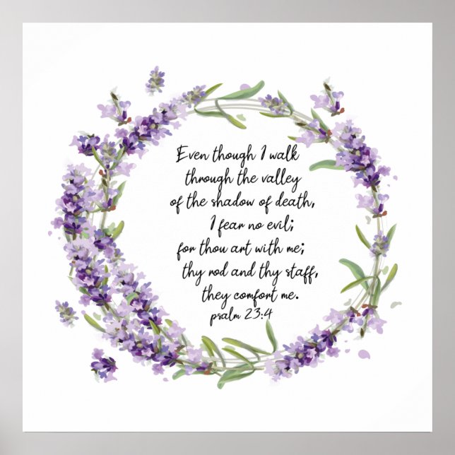 Psalm 23: 4 poster (Framsidan)