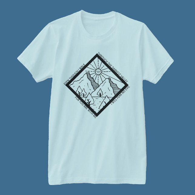 Psalm 23 4 Rädsla för Evil Christian Bible Verse T Shirt (Skapare uppladdad)