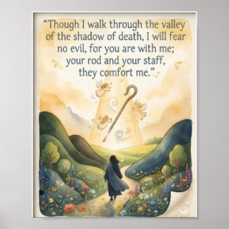 Psalm 23:4 Skriftposter | Bibelversposter Poster