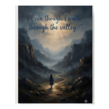 Psalm 23:4 Skriftposter | Kristet väggkonst