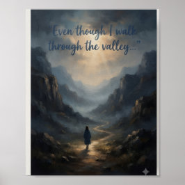Psalm 23:4 Skriftposter | Kristet väggkonst