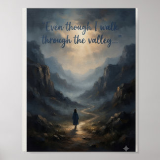 Psalm 23:4 Skriftposter | Kristet väggkonst