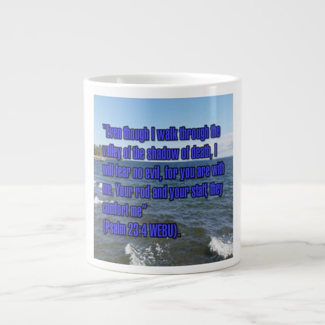 Psalm 23:4 WEBU Mugg Jumbo Mugg (Framsidan)