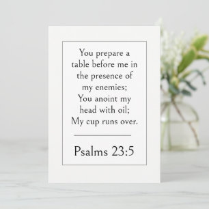 Psalm 23:5 Bibelvers, Uppliftande Skrift Inbjudningar