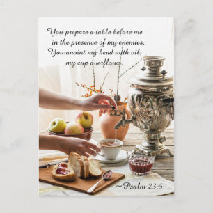 Psalm 23:5 Förbered en bord före mig, Bible Vykort
