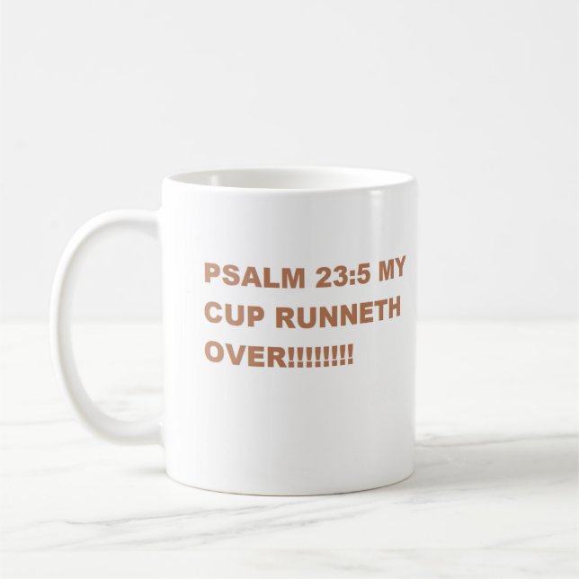 Psalm 23:5 kaffemugg (Vänster)