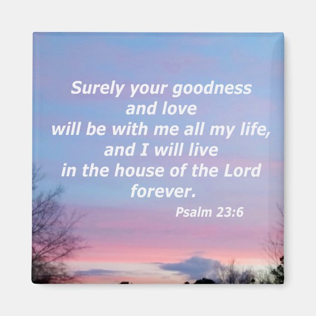 Psalm 23:6 magnet (Framsidan)