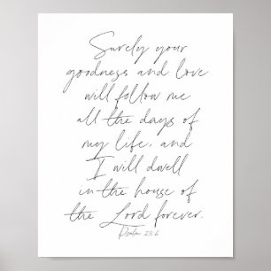 Psalm 23:6-skript poster