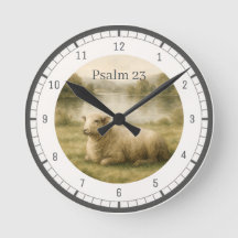 Psalm 23 Akvarell Får Pastoral Tro Dekor
