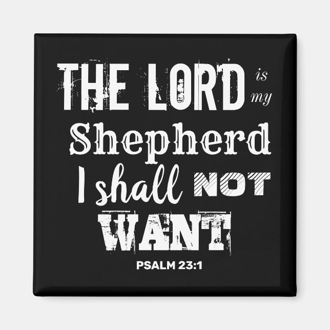 "Psalm 23" "Anpassningsbar Christian Gift inspirat Magnet (Framsidan)