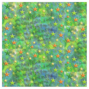 Psalm 23 Artsy-Grönt Tyg
