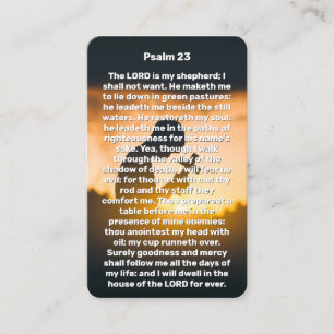 Psalm 23 barn har kor Memorial Prayer Card Visitkort