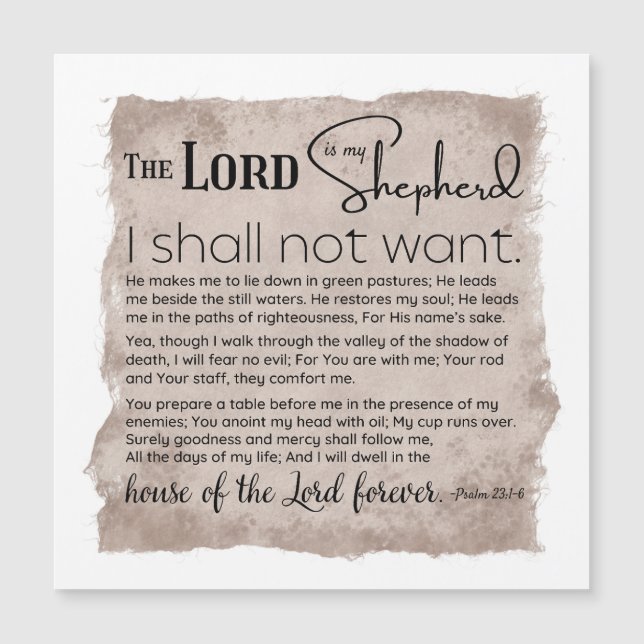Psalm 23 BibelskriptVintage Papper (Framsida)