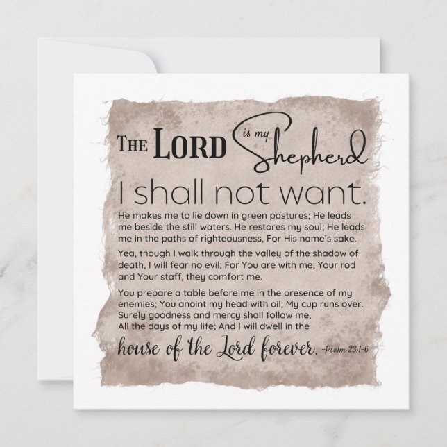 Psalm 23 BibelskriptVintage Papper (Framsida)