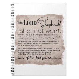Psalm 23 BibelskriptVintage Papper Anteckningsbok