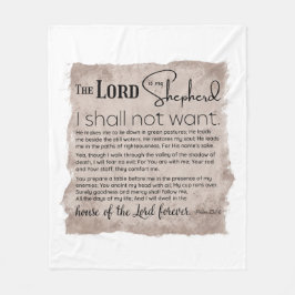 Psalm 23 BibelskriptVintage Papper Fleecefilt