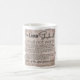 Psalm 23 BibelskriptVintage Papper Kaffemugg