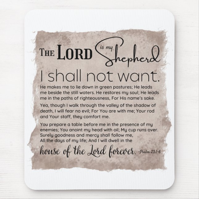 Psalm 23 BibelskriptVintage Papper Musmatta (Framsidan)