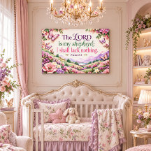 Psalm 23 Bibelvers Floral och Fjäril