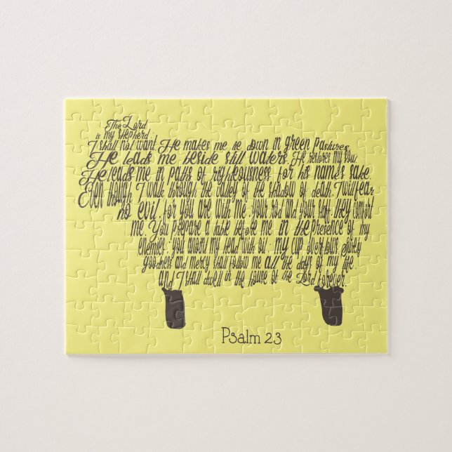 Psalm 23 Bibelverse Pussel (Horisontell)