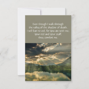 Psalm 23 Bible Scripture Memorial Christian Inbjudningar