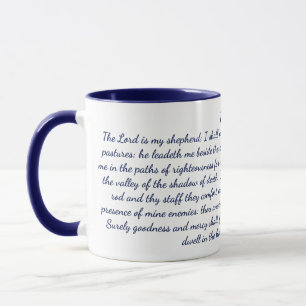 Psalm 23 Bible Verse Classic Mugg, 11 oz Coffee Mu Mugg