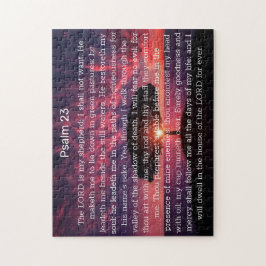 Psalm 23 Bible Verse Träd Jigszawa Puzzle Pussel