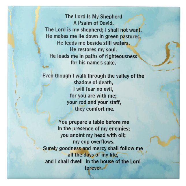 Psalm 23 biblical quotes kakelplatta (Framsidan)