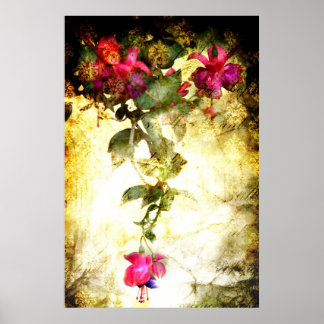 Psalm 23 (Blommigt Art Poster) Poster
