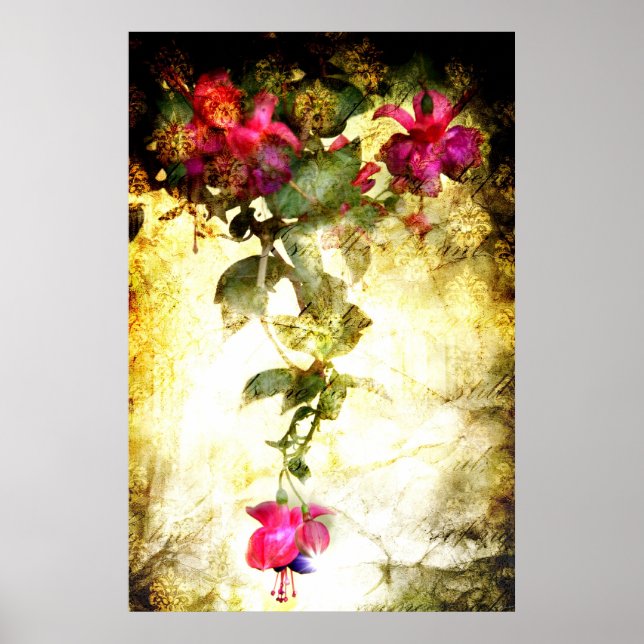 Psalm 23 (Blommigt Art Poster) Poster (Framsidan)