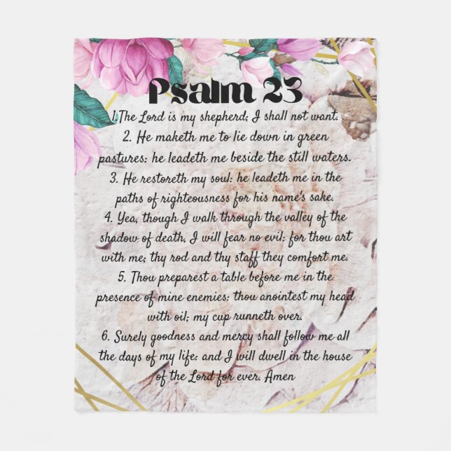 Psalm 23 blommigtars filt (Framsidan)