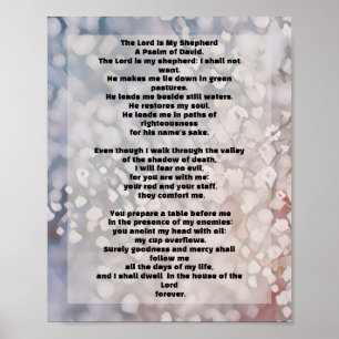 Psalm 23 blommigtars konstnärlig konst poster