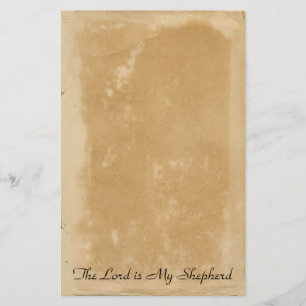 Psalm 23 Christian Bible Verse Ancient Parchment Brevpapper