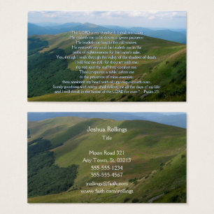 Psalm 23 Christian Inspirational Visitkort
