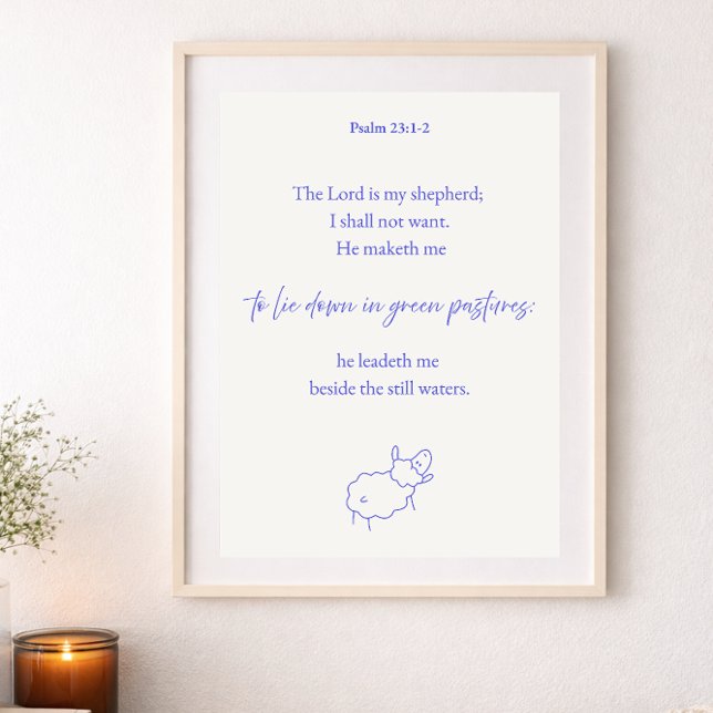 Psalm 23 Christian Wall Art | God Cares of Me Poster (Skapare uppladdad)