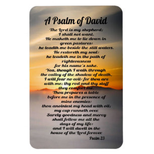 Psalm 23: David Psalm Magnet