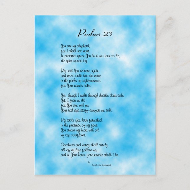 Psalm 23:e vykort (Framsida)