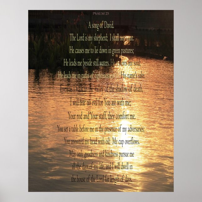 Psalm 23 En sång av David Poster (Framsidan)