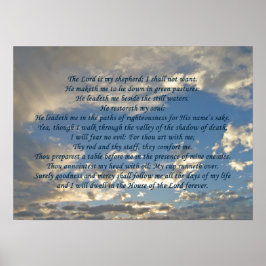 Psalm 23 Fackisk bibel Verse Christian Poster