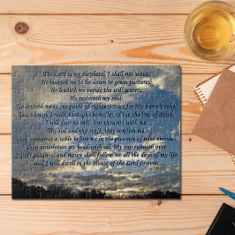 Psalm 23 Fackisk bibel Verse Christian Pussel