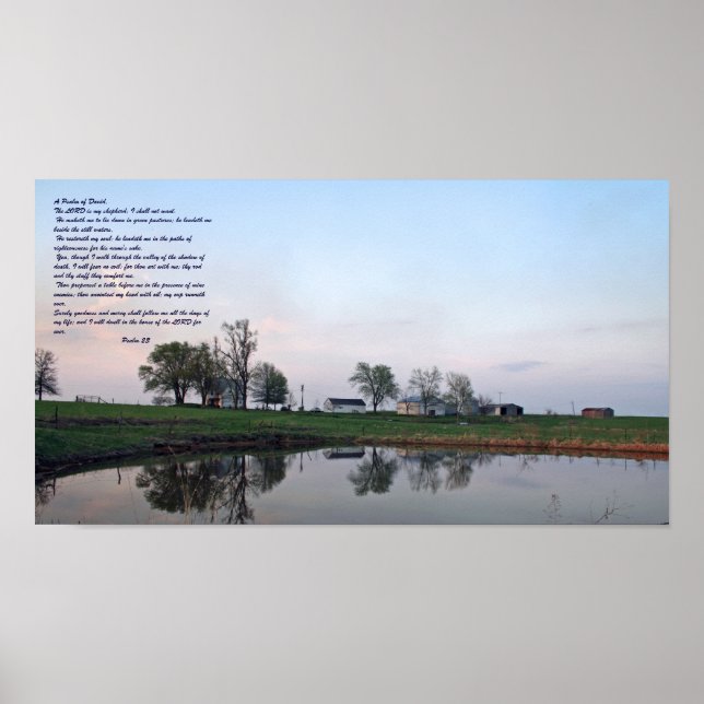 Psalm 23, Farm Pond poster (Framsidan)