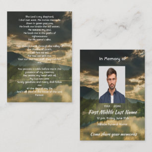 Psalm 23 Firande av livstjänst Visitkort