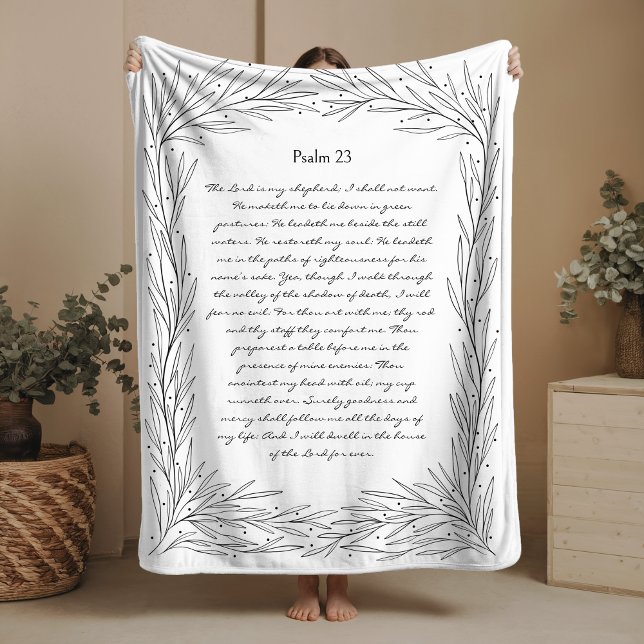 Psalm 23 Fleece Blanket The Lord is My Shepherd  (Skapare uppladdad)