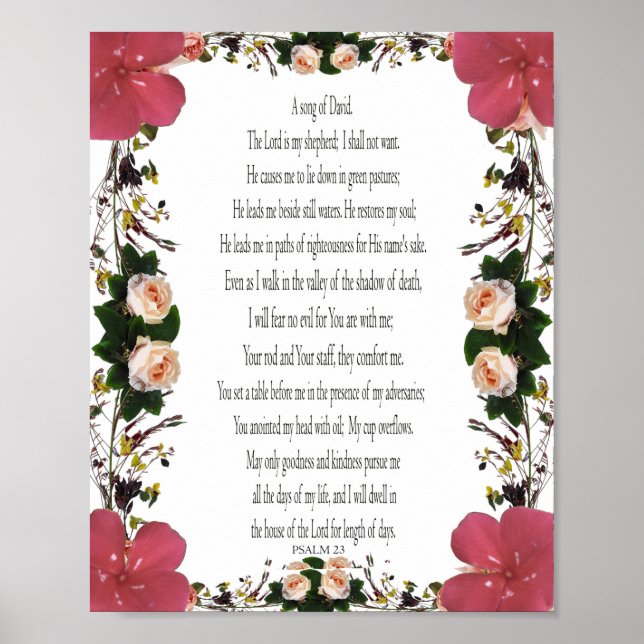 Psalm 23, Flower Ram, Value Poster Pappert (projek (Framsidan)
