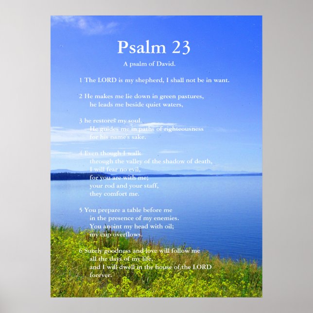 Psalm 23 Grand Teton nationalpark Poster (Framsidan)
